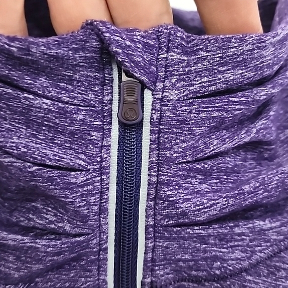 Lululemon Run Inspire Pullover 1/2 Zip Heather Lolo Purple Long Sleeve Size 6 - Picture 9 of 14